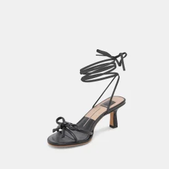 MAISON HEELS BLACK LEATHER