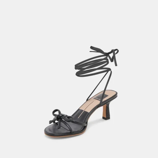 MAISON HEELS BLACK LEATHER