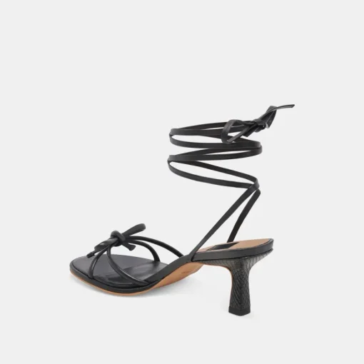 MAISON HEELS BLACK LEATHER