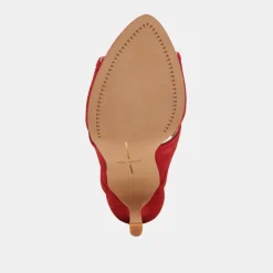 MANDEL HEELS CRIMSON SUEDE