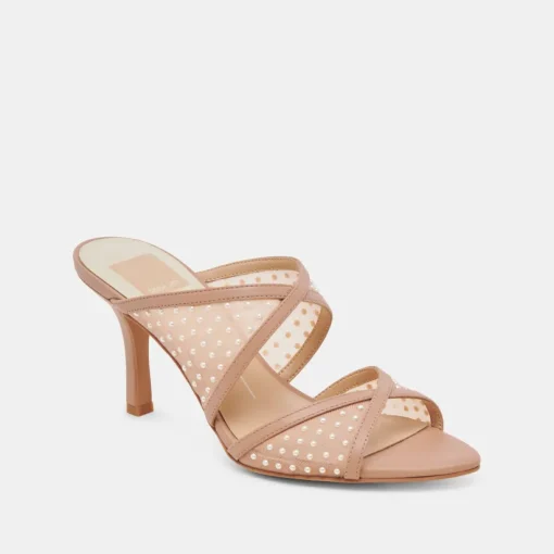 MANDEL PEARL HEELS COCOA MESH