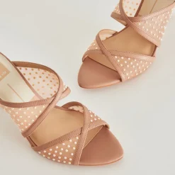 MANDEL PEARL HEELS COCOA MESH