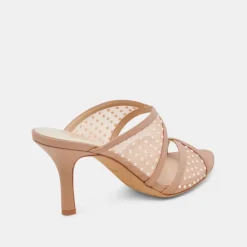 MANDEL PEARL HEELS COCOA MESH