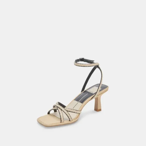 MANJI BRAID HEELS BLACK NATURAL JUTE