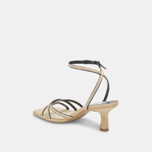 MANJI BRAID HEELS BLACK NATURAL JUTE