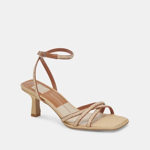 MANJI BRAID HEELS BROWN NATURAL JUTE