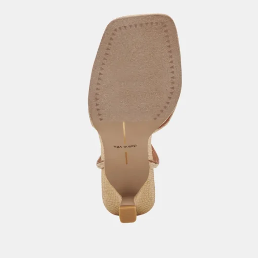 MANJI BRAID HEELS BROWN NATURAL JUTE
