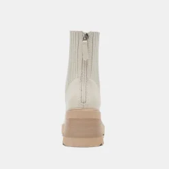 MARTEY H2O WIDE BOOTS IVORY LEATHER