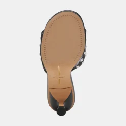 MEEZA PEARL HEELS ONYX MESH