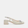 MELLI HEELS IVORY CRINKLE PATENT