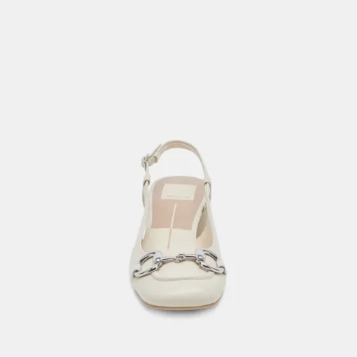 MELLI HEELS IVORY CRINKLE PATENT
