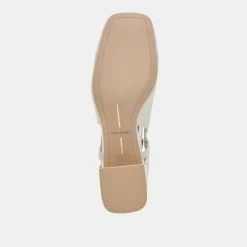 MELLI HEELS IVORY CRINKLE PATENT
