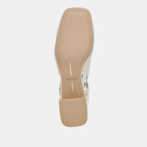 MELLI HEELS IVORY CRINKLE PATENT
