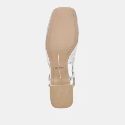MELLI HEELS SILVER DISTRESSED LEATHER