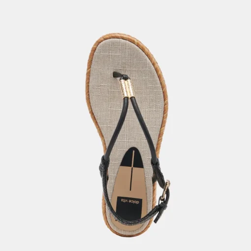 MERYL SANDALS BLACK LEATHER