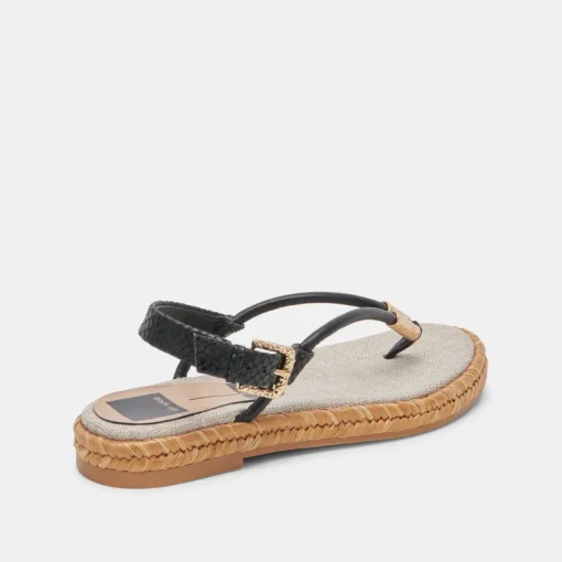 MERYL SANDALS BLACK LEATHER