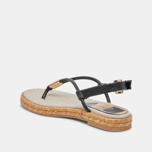 MERYL SANDALS BLACK LEATHER