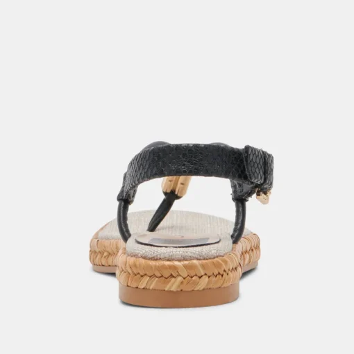 MERYL SANDALS BLACK LEATHER