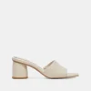 MINNY DRESS HEELS IVORY LEATHER