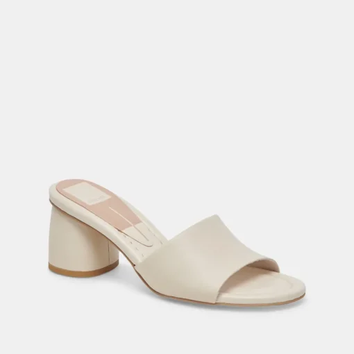 MINNY DRESS HEELS IVORY LEATHER