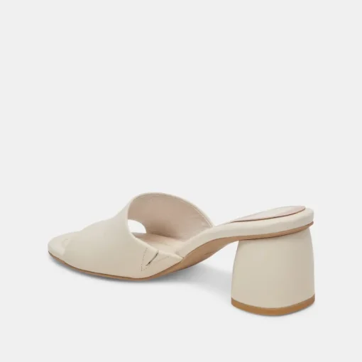 MINNY DRESS HEELS IVORY LEATHER