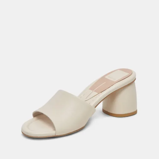 MINNY DRESS HEELS IVORY LEATHER