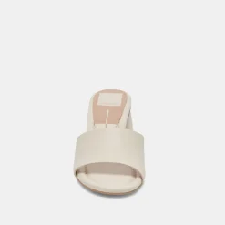 MINNY DRESS HEELS IVORY LEATHER