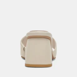 MINNY DRESS HEELS IVORY LEATHER