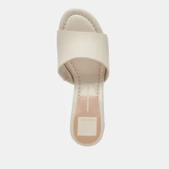 MINNY DRESS HEELS IVORY LEATHER