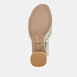 MINNY DRESS HEELS IVORY LEATHER