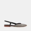 NARAH FLATS BLACK NATURAL RAFFIA