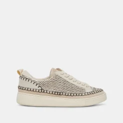 NICONA SNEAKERS BLACK NATURAL RAFFIA