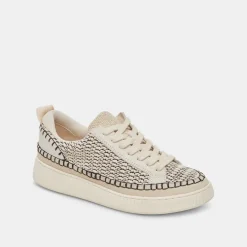 NICONA SNEAKERS BLACK NATURAL RAFFIA