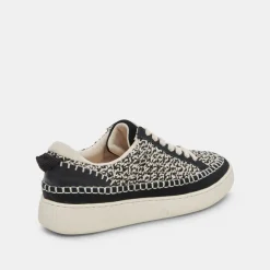 NICONA SNEAKERS WHITE BLACK KNIT