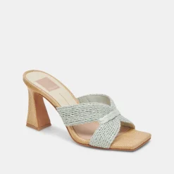 NITRO WIDE HEELS MINT RAFFIA