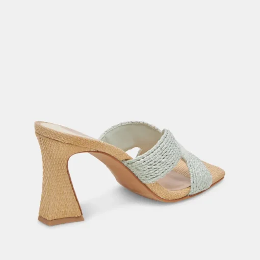 NITRO WIDE HEELS MINT RAFFIA