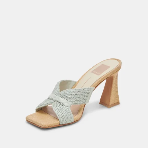 NITRO WIDE HEELS MINT RAFFIA