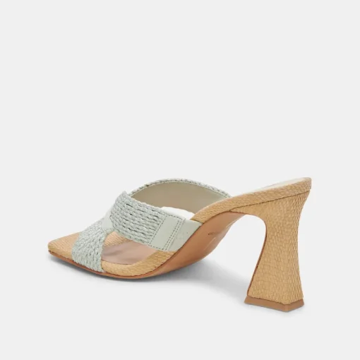 NITRO WIDE HEELS MINT RAFFIA