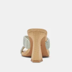 NITRO WIDE HEELS MINT RAFFIA