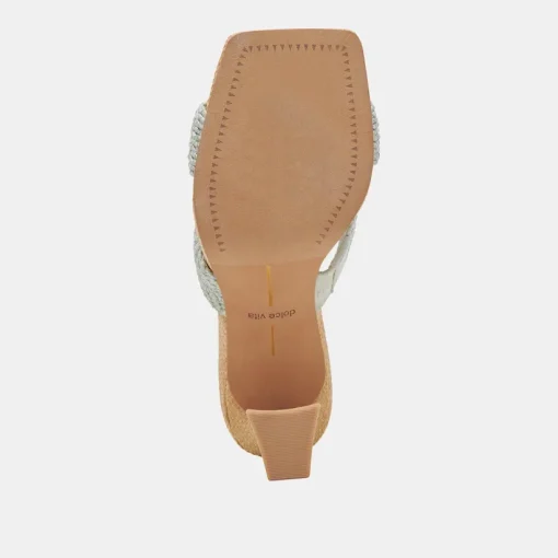 NITRO WIDE HEELS MINT RAFFIA