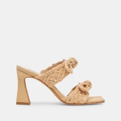 NIYAH HEELS LT NATURAL RAFFIA