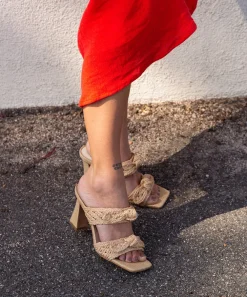 NIYAH HEELS LT NATURAL RAFFIA