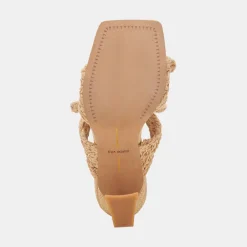 NIYAH HEELS LT NATURAL RAFFIA