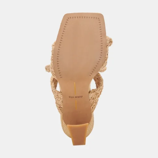 NIYAH HEELS LT NATURAL RAFFIA
