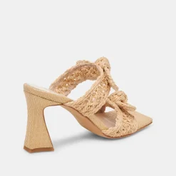 NIYAH HEELS LT NATURAL RAFFIA