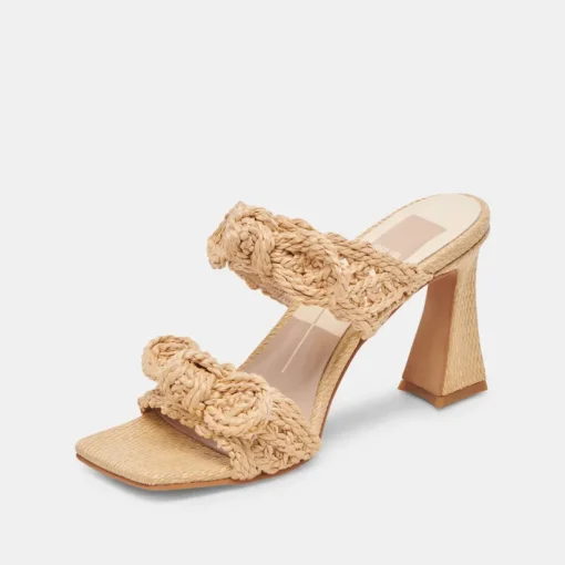 NIYAH HEELS LT NATURAL RAFFIA