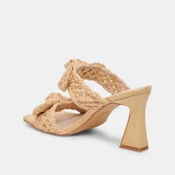 NIYAH HEELS LT NATURAL RAFFIA