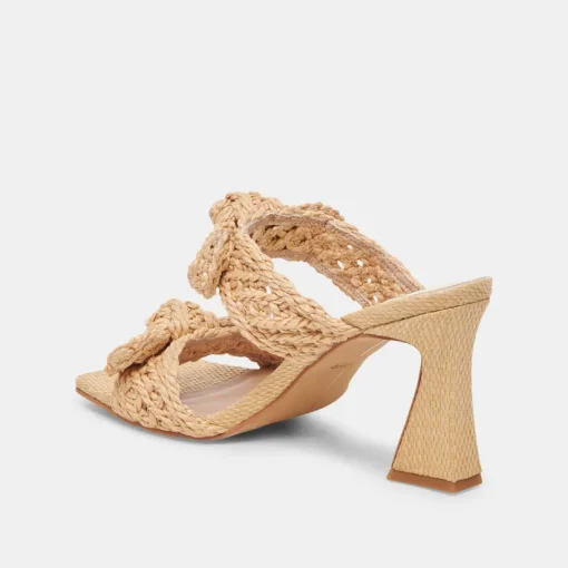 NIYAH HEELS LT NATURAL RAFFIA