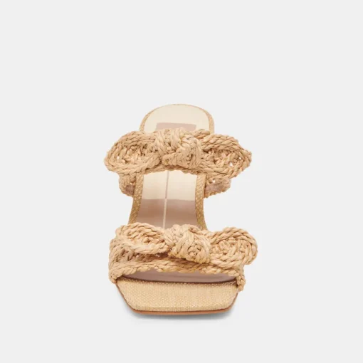 NIYAH HEELS LT NATURAL RAFFIA