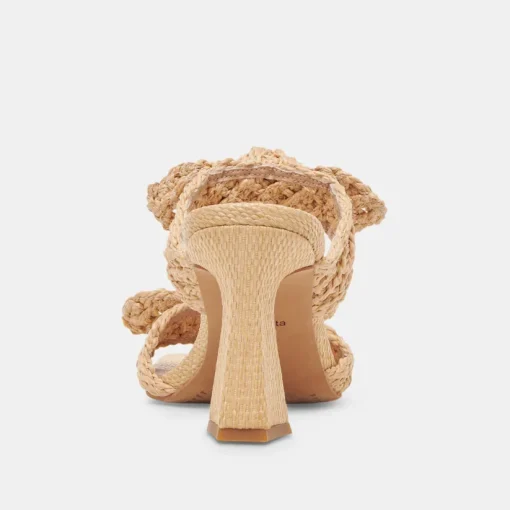 NIYAH HEELS LT NATURAL RAFFIA